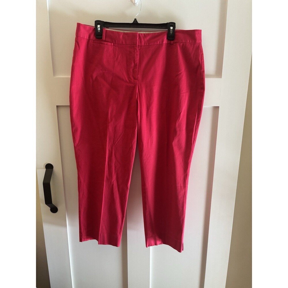 Talbots Pink Cropped Pants Women’s Size 16 Curvy Fit Ankle Straight Career